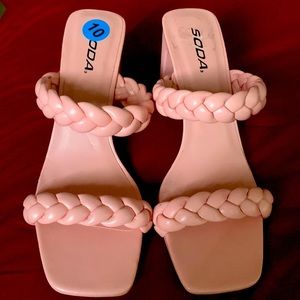 Pink Soda Heels. Size 10